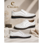 Pantofi barbati casual de vara cu perforatii - Corsa Piele Naturala Alb GKR506A